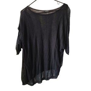 Pas de Calais A-Line Silk Linen Knit Pullover Top Women's Size M